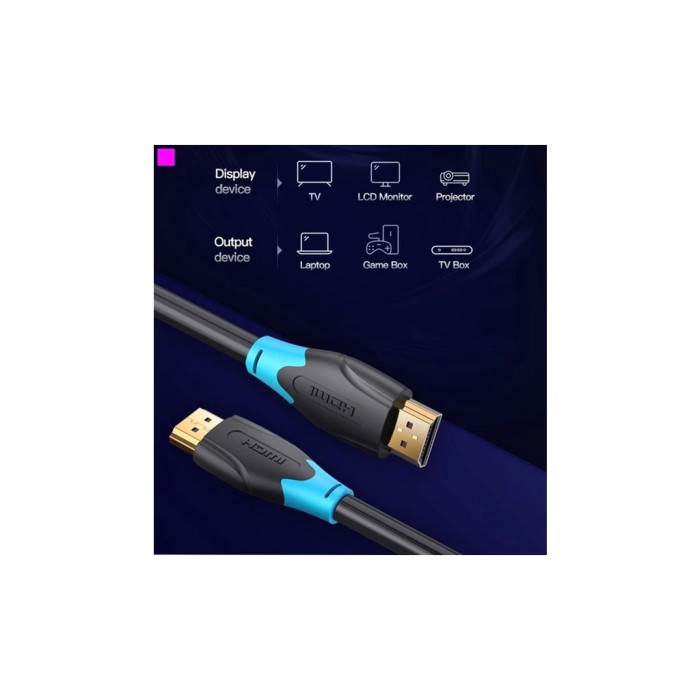 Кабель мультимедійний HDMI M to HDMI M 3.0m 4K60Hz black Vention (AACBI)
