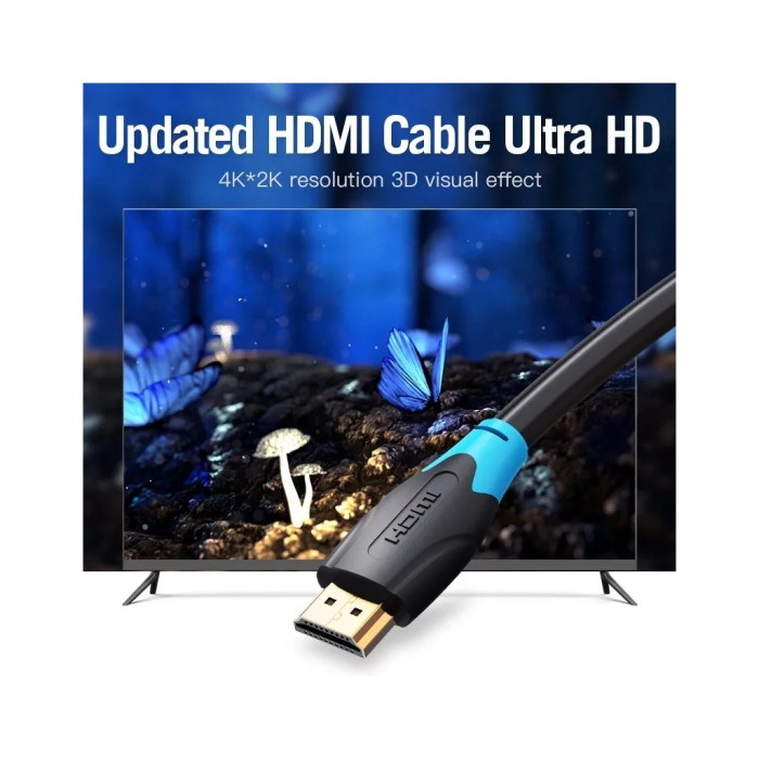 Кабель мультимедійний HDMI M to HDMI M 25.0m 1080p60Hz black Vention (AACBS)