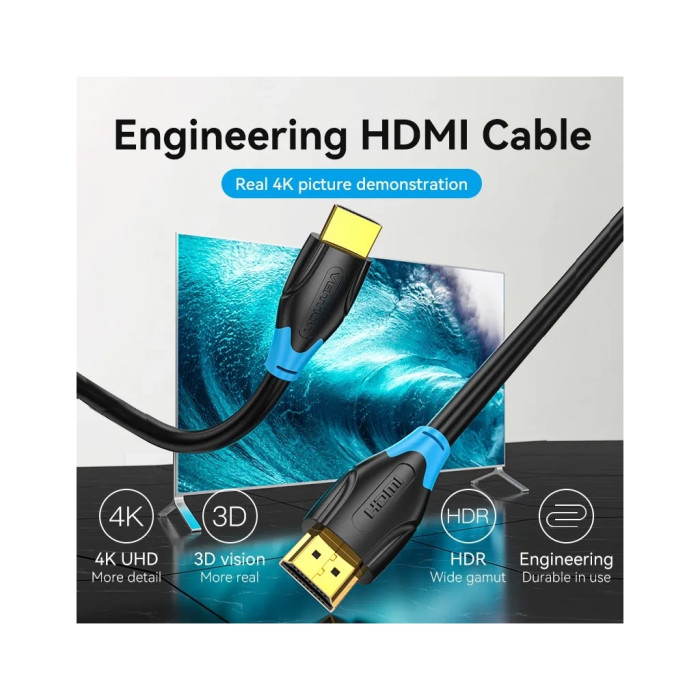Кабель мультимедійний HDMI M to HDMI M 30.0m 1080p60Hz black Vention (AACBT)