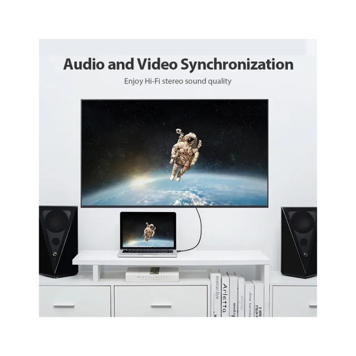 Кабель мультимедійний HDMI M to HDMI M 0.5m 4K60Hz black Vention (AAIBD)