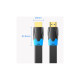 Кабель мультимедійний HDMI M to HDMI M 0.5m V2.0 4K60Hz PVC flat black Vention (AAKBD)