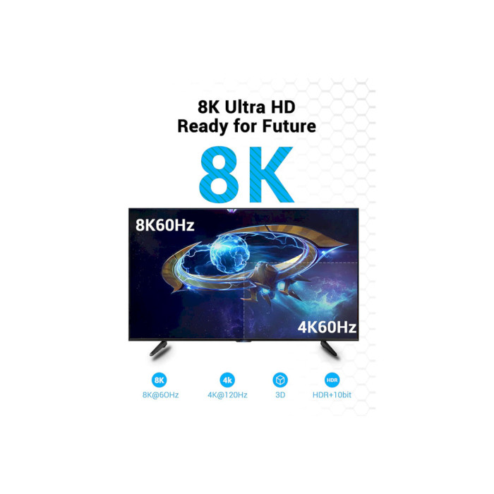 Кабель мультимедійний HDMI M to HDMI M 5.0m V2.1 8K60Hz Vention (AANBJ)