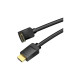Кабель мультимедійний HDMI M to HDMI M 1.5m 4K60Hz 90° corner black Vention (AAQBG)
