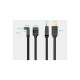Кабель мультимедійний HDMI M to HDMI M 1.5m 4K60Hz 90° corner black Vention (AAQBG)