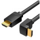 Кабель мультимедійний HDMI M to HDMI M 3.0m V2.0 4K60Hz 90° corner black Vention (AARBI)