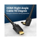 Кабель мультимедійний HDMI M to HDMI M 3.0m V2.0 4K60Hz 90° corner black Vention (AARBI)