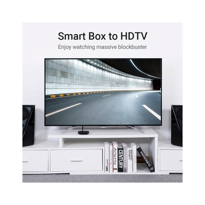 Кабель мультимедійний HDMI M to HDMI M 3.0m V2.0 4K60Hz 90° corner black Vention (AARBI)
