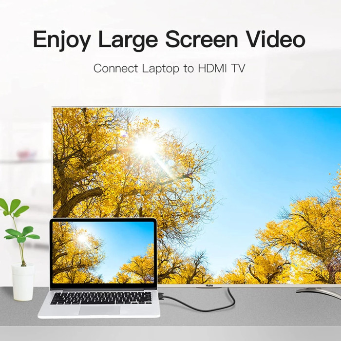 Кабель мультимедійний HDMI M to DVI M 2.0m 4K60Hz black Vention (ABFBH)