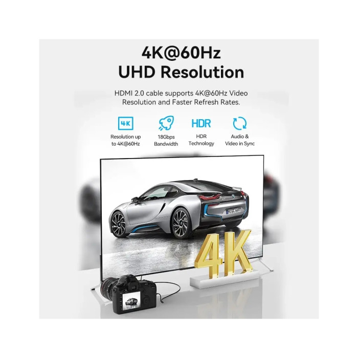 Кабель мультимедійний HDMI M to HDMI mini M 3.0m V2.0 4K60Hz Vention (AGHBI)