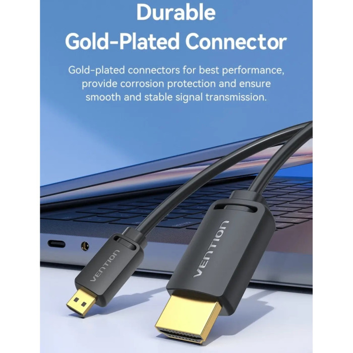 Кабель мультимедійний HDMI M to HDMI mini M 3.0m V2.0 4K60Hz Vention (AGHBI)