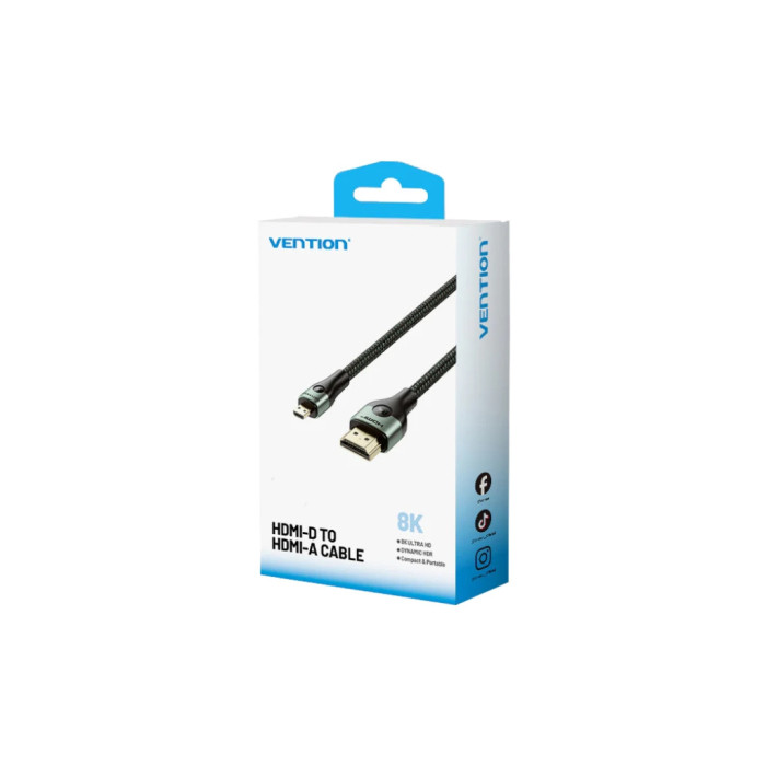 Кабель мультимедійний HDMI M to HDMI micro M 2.1m V2.0 8K 60Hz green Vention (AGKGH)