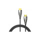 Кабель мультимедійний HDMI M to HDMI M 15.0m V2.1 Optical 8K 60Hz 48Gbps Dolby 7.1 black Vention (ALBBN)