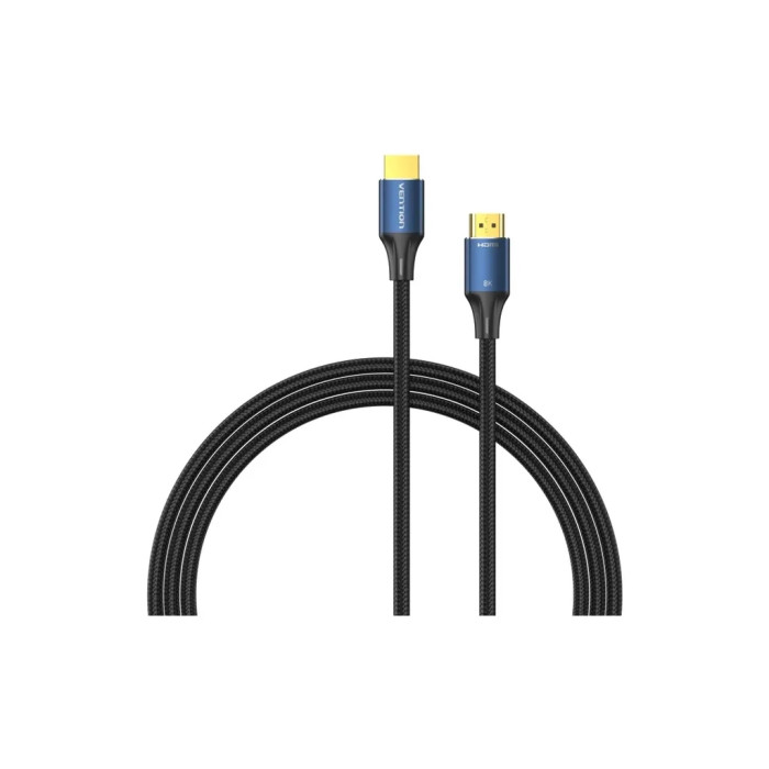 Кабель мультимедійний HDMI M to HDMI M 1.0m 8K60Hz cotton braided blue Vention (ALGLF)