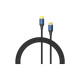 Кабель мультимедійний HDMI M to HDMI M 1.0m 8K60Hz cotton braided blue Vention (ALGLF)