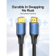 Кабель мультимедійний HDMI M to HDMI M 1.0m 8K60Hz cotton braided blue Vention (ALGLF)