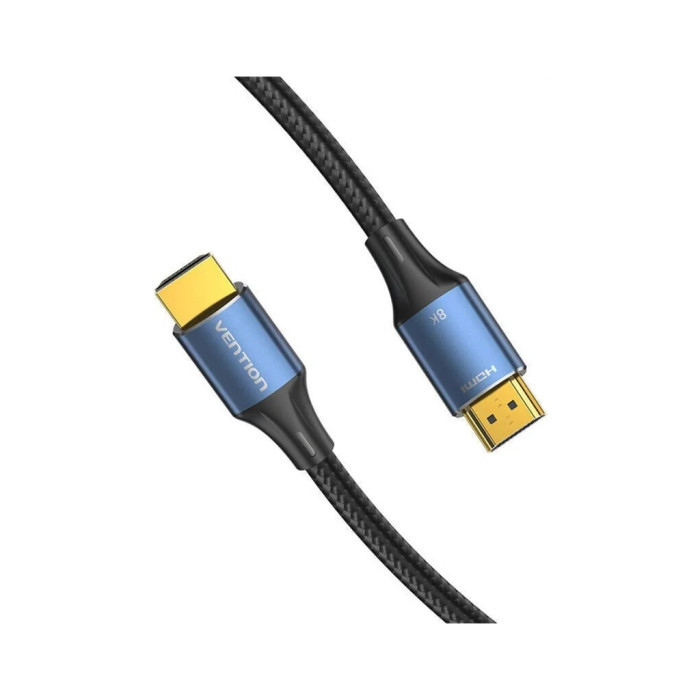 Кабель мультимедійний HDMI M to HDMI M 2.0m 8K60Hz cotton braided blue Vention (ALGLH)