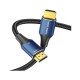 Кабель мультимедійний HDMI M to HDMI M 3.0m 8K60Hz cotton braided blue Vention (ALGLI)