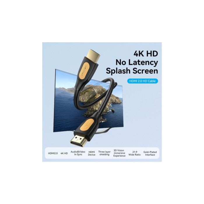 Кабель мультимедійний HDMI M to HDMI M 3.0m V2.0 4K60Hz PVC black Vention (ALIBI)