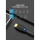 Кабель мультимедійний HDMI M to HDMI M 1.0m 4K60Hz cotton braided black zinc alloy Vention (ALMBF)