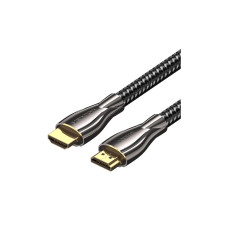 Кабель мультимедійний HDMI M to HDMI M 2.0m V2.0 4K60Hz braided zinc alloy black Vention (ALMBH)