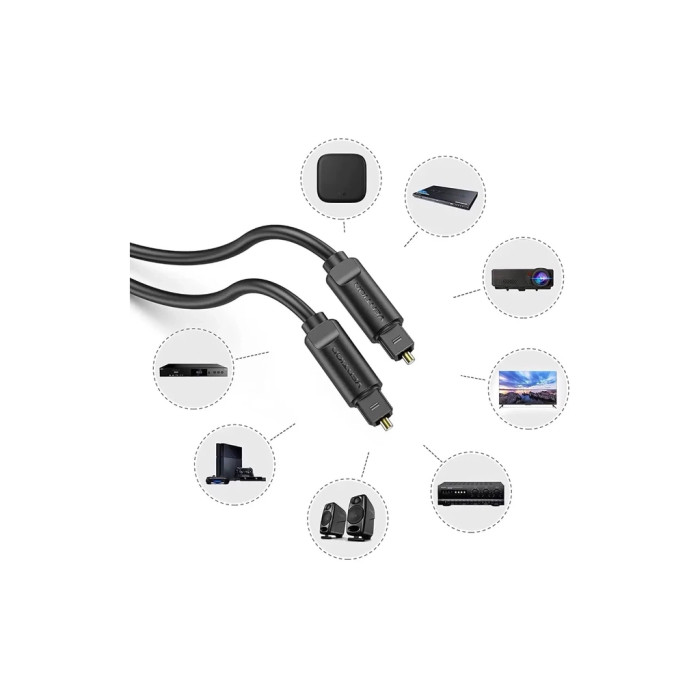 Кабель мультимедійний Optical Toslink 1.0m black Vention (BAEBF)