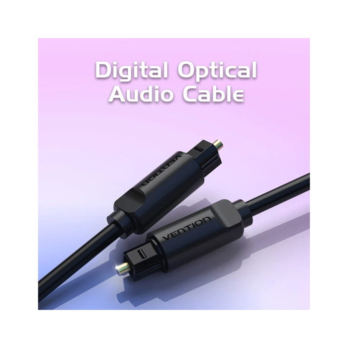 Кабель мультимедійний Optical Toslink 1.5m black Vention (BAEBG)