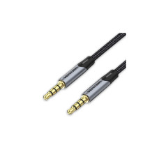 Кабель мультимедійний 3.5mm M to 3.5mm M 0.5m (4pin) gray Vention (BAQHD)