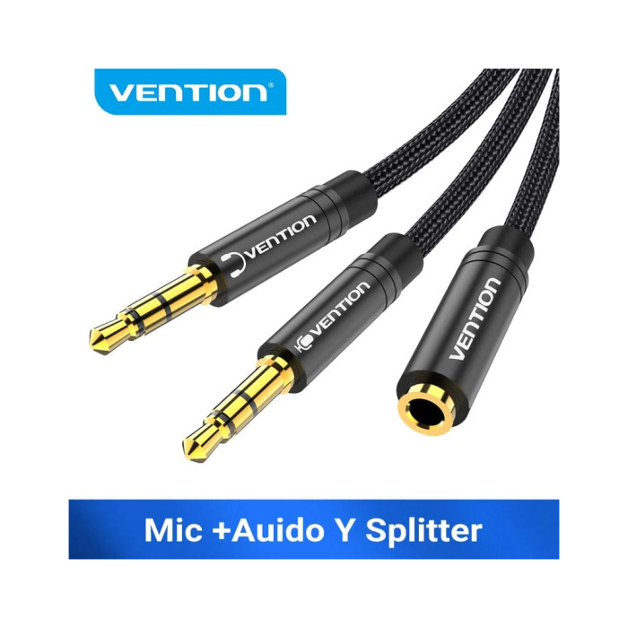 Кабель мультимедійний 3.5mm F to 2x3.5mm M (4pin) Vention (BBTBY)