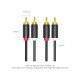 Кабель мультимедійний 2xRCA M to 2xRCA M 1.5m black Vention (BCMBG)