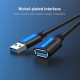 Дата кабель USB 3.0 AM/AF 0.5m black Vention (CBHBD)