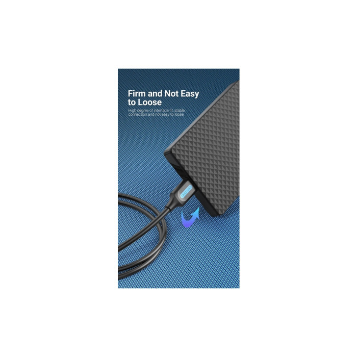 Дата кабель USB 2.0 AM to Mini 5P 2.0m black Vention (COMBH)