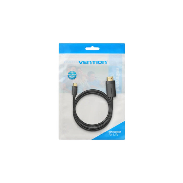 Кабель мультимедійний USB-C to HDMI M 2.0m 4K 60Hz black Vention (CRIBH)