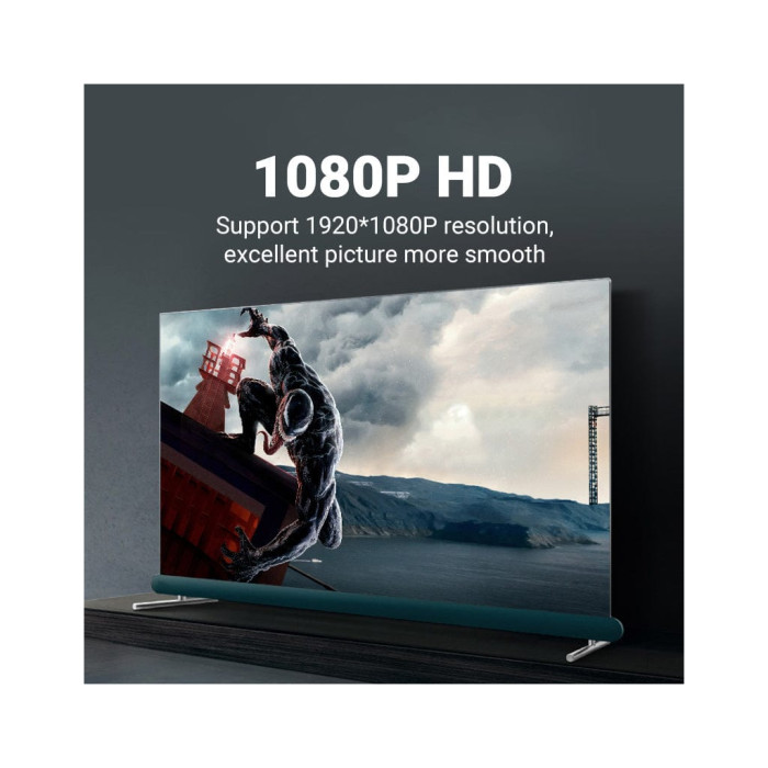 Кабель мультимедійний VGA M to VGA M 10.0m black Vention (DAEBL)