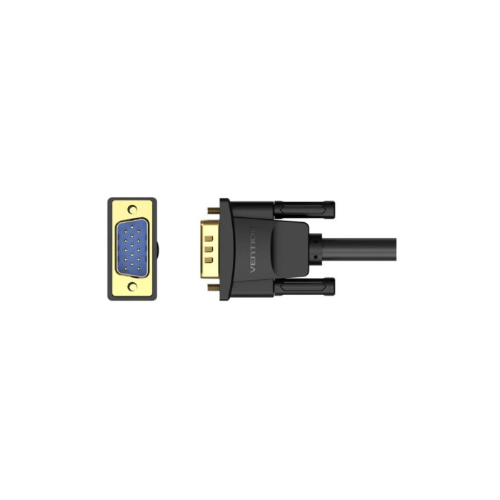 Кабель мультимедійний VGA M to VGA M 25.0m ferrite black Vention (DAEBS)