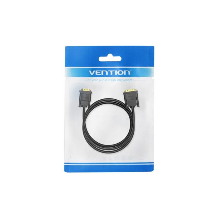 Кабель мультимедійний DVI M to VGA M 1.5m 24+1pin black Vention (EABBG)
