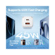 Зарядний пристрій Vention 1xUSB-C PD70W + 1xUSB QC3.0 22.5W GaN transparent gray (FCGH0-EU)
