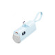 Батарея універсальна Vention 4800mAh 22,5W PD, USB-C In/Out, LED display, with built-in USB-C cable Blue (FHQL0)