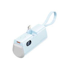 Батарея універсальна Vention 4800mAh 22,5W PD, USB-C In/Out, LED display, with built-in USB-C cable Blue (FHRL0)
