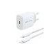 Зарядний пристрій Vention 1xUSB-C PD20W + cable USB-C to USB-C white (G16W0-EU)