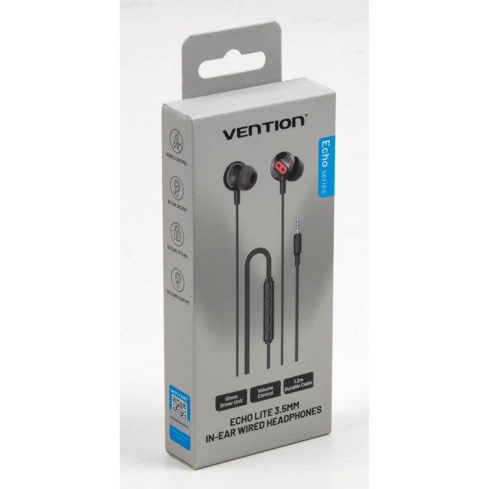 Навушники Vention Echo Lite 3.5mm In-Ear Wired Black (GBABAV)