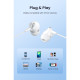 Навушники Vention Echo Lite 3.5mm In-Ear Wired White (GBAWAV)