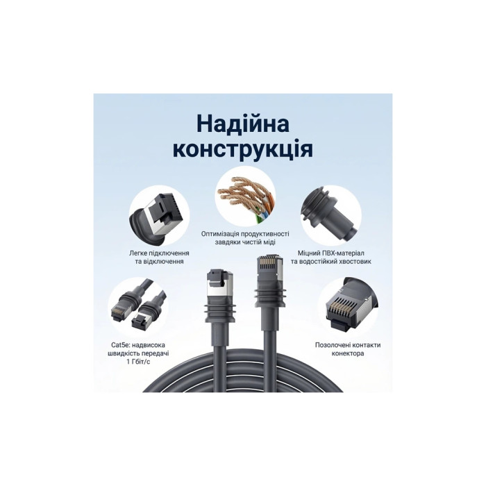 Патч-корд 20м, Starlink Gen 3 gray Vention (IACHQ)