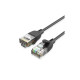 Патч-корд 0.5м, UTP cat 6A RJ-45 slim black Vention (IBIBD)