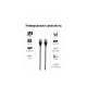 Патч-корд 0.5м, UTP cat 6A RJ-45 slim black Vention (IBIBD)