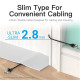 Патч-корд 1м, UTP cat 6A RJ-45 slim black Vention (IBIBF)