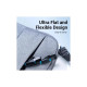 Патч-корд 1м, UTP cat 6 RJ-45 flat black Vention (IBJBF)