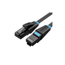 Патч-корд 3м, UTP cat 6 RJ-45 flat black Vention (IBJBI)