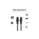 Патч-корд 5м, UTP cat 6 RJ-45 flat black Vention (IBJBJ)