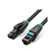Патч-корд 1м, UTP cat 6 RJ-45 black Vention (IBKBF)