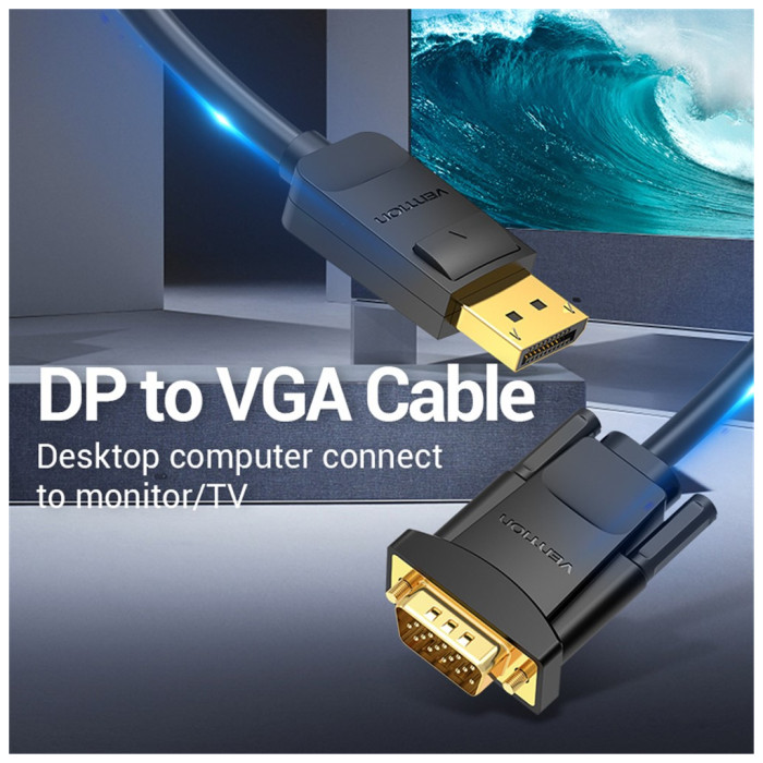 Патч-корд 2м, S/FTP cat 6 RJ-45 Extension black Vention (IBLBH)